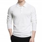 Brother Wang Brand 2018 Spring New Mens Business POLO Shirt Fashion Casual Knit Long Sleeve Slim Polo Blouse Tops Male