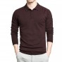 Brother Wang Brand 2018 Spring New Mens Business POLO Shirt Fashion Casual Knit Long Sleeve Slim Polo Blouse Tops Male