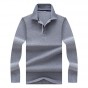 Brother Wang Brand 2018 New Mens Long-Sleeved Solid Color Polo Shirt Fashion Business Casual Cotton POLO Shirt Tops