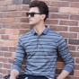 Brother Wang Brand 2018 Spring New Mens Striped POLO Shirt Fashion Business Casual Brand Long Sleeve Polo Shirt Tops