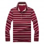 Brother Wang Brand 2018 Spring New Mens Striped POLO Shirt Fashion Business Casual Brand Long Sleeve Polo Shirt Tops