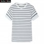 2018 Summer New Men'S Short Sleeve T-Shirt Fashion Casual Striped Slim T-Shirt Tee Brand Clothes