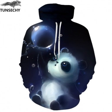 TUNSECHY Men&Amp;Women Hoodies Couples Casual Style 3D Print Personality Panda Autumn Winter Sweatshirts Hoody Tracksuits Tops
