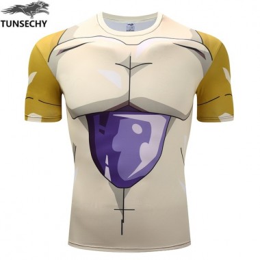 TUNSECHY Dragon Ball Wukong Round Collar Short Sleeve Clothes Turtle Fairy Word Men And Women Lovers Compression Tight T-Shirts