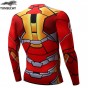 TUNSECHY Mens Compression T-Shirt Superhero Superman Capitan America Iron Man 3D Clothing Fitness Men Long Sleeve T-Shirt