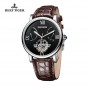 Reef Tiger/RT Tourbillon Automatic Watches with Date Day Steel Alligator Strap Designer Casual Watch for Men RGA191