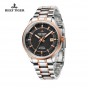 Reef Tiger/RT Watches Steel/Rose Gold Two Tone Business Dress Watch For Men Miyota 9015 Super Luminous Automatic Watches RGA8015-PBT