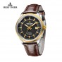 Reef Tiger/RT Watches Hot Design Dress Business Watch with Date Luminous Hands Automatic Watch Steel Case Rose Gold RGA8015-GBS