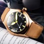 Reef Tiger/RT Luxury Men's Luminous Sport Watches with Date Dark Calfskin Leather Automatic Wrist Watches RGA704