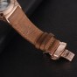 Reef Tiger/RT Luxury Rose Gold Men's Dark Luminous Sport Watches with Date Calfskin Leather Automatic Wrist Watch RGA704