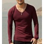 2016 New Brand Spring Mens T-Shirt Sexy T Shirt Deep V Neck T Shirts Slim Tee Thin And Light Standard Cotton Modal Man T-Shirt