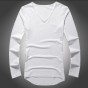 2016 New Brand Spring Mens T-Shirt Sexy T Shirt Deep V Neck T Shirts Slim Tee Thin And Light Standard Cotton Modal Man T-Shirt