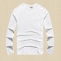 2017 Men Autumn Winter New Pocket Thickening Cotton Long Sleeve T-Shirt Men V Collar Slim Solid American Style Casual Top Tees
