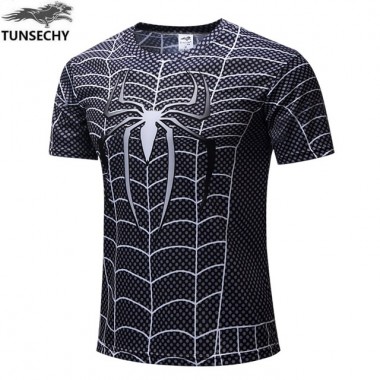 2018 TUNSECHY 3D Digital Printing Clothing T-Shirt Fashion Brand Lightning Superman Round Collar Short Sleeve T-Shirt