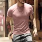 2018 New Spring &Amp; Summer AS Mens T-Shirt Cotton Short Sleeve Tee Tops Brand Clothing Solid Color Casual Basict-Shirt T4307