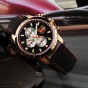 Reef Tiger/RT Sport Watch for Men Chronograph Quartz Watch With Italian Calfskin Leather And Super Luminous Watch RGA3029