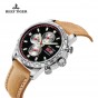 Reef Tiger/RT Men's Sport Watch With Italian Calfskin Leather Chronograph Quartz Watch And Super Luminous Watch RGA3029