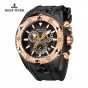 Reef Tiger/RT Sports  Men Watches with Chronograph and Date Big Dial Super Luminous Steel Designer Quartz Watch RGA303