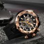Reef Tiger/RT Sports  Men Watches with Chronograph and Date Big Dial Super Luminous Steel Designer Quartz Watch RGA303