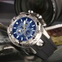 Reef Tiger/RT Fashion Mens Sports Watches with Chronograph and Date Big Blue Dial Super Luminous Designer Quartz Watch RGA303