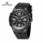 New Reef Tiger/RT Men's Sport Automatic Watches Black Steel Engine Whirling Dial Military Watches RGA3059
