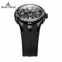 New Reef Tiger/RT Men's Sport Automatic Watches Black Steel Engine Whirling Dial Military Watches RGA3059