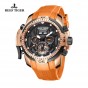 Reef Tiger/RT Transformer Edition Fashion Mens Sport Watch with Year Month Date Day Calendar Big Dial Rose Gold Watches RGA3532