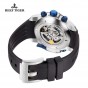 Reef Tiger/RT Sport Men Watch Big Steel Case Complicated Dial with Year Month Perpetual Calendar Rubber Strap Watches RGA3532