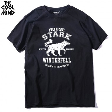 THE COOLMIND Cotton Winter Is Coming Casual Short Sleeve Men Tshirt