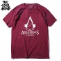 THE COOLMIND Top Quality Cotton Short Sleeve Casual Fashion Assassins Creed Printed Men T Shirt Tops Tee Shirt