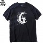 THE COOLMIND Casual Top Quality 100 Cotton Short Sleeve Men T Shirt O-Neck Short Knitted Digging The Moon Men T- Shirt 2017