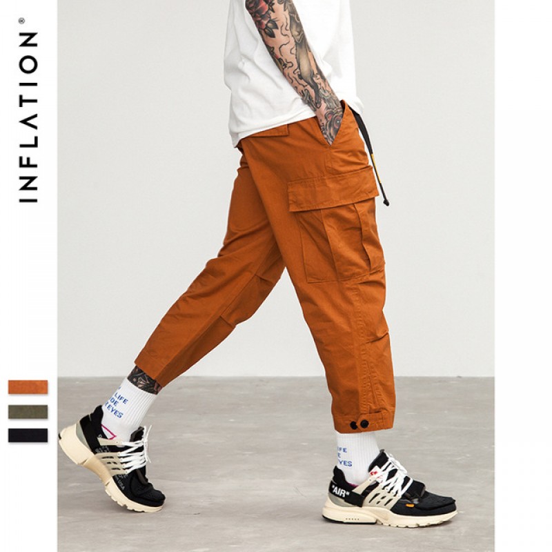 orange cargo pants mens