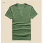 Men T Shirt Solid Tops Tees Short Sleeve T-Shirt Mens Brand Fashion V Neck Cotton Mens T Shirt Paul Shirt 2018 New Arrive