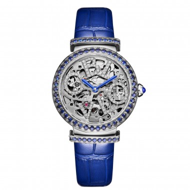 OBLVLO New Design Top Brand Luxury Women Fashion Automatic Watches Steel Female Wrist Watch Genuine Leather Strap BM-YLL