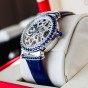 OBLVLO New Design Top Brand Luxury Women Fashion Automatic Watches Steel Female Wrist Watch Genuine Leather Strap BM-YLL