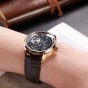 OBLVLO 12 Constellation Fashion Automatic Mechanical Watch for Men Luminous Earth Star Leather Strap Waterproof Gift Clock GC-PBS