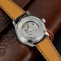 OBLVLO 12 Constellation Fashion Automatic Mechanical Watch for Men Luminous Earth Star Leather Strap Waterproof Gift Clock GC-YBB