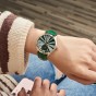 Reef Tiger/RT Luxury Fashion Watches Women Green Rose Gold Watch Genuine Leather Strap Automatic Watches reloj mujer RGA1561-PNN