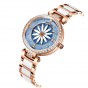 Reef Tiger/RT Fashion Lily Women Watch Rose Gold Diamonds Bezel Lady Automatic Watches Relogio Feminino RGA1599-PLP