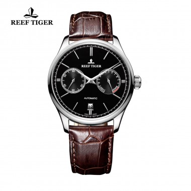 Reef Tiger/RT Elegant Business Mens Watches Perpetual Calendar Power Reserve Small Seconds Automatic Watches RGA1620-YBS