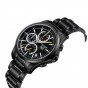Reef Tiger/RT Mens Sport Quartz Watches with Chronograph and Date Black Steel Casual Stop Watch with Super Luminous RGA1663