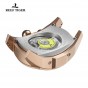 Reef Tiger/RT Mens Sport Watch Luminous Big Dial Analog Display Tourbillon Watches Rose Gold Dial Wrist Watches RGA3069