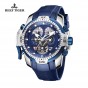 Reef Tiger/RT Designer Sport Mens Watch with Perpetual Calendar Date Day Complicated Blue Dial Mechanical Watch RGA3503
