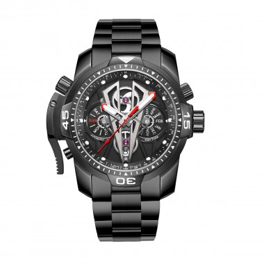 Reef Tiger/RT Top Brand All Black Sport Automatic Stainless Steel Men Fashion Mechanical Bracelet Waterproof Watches RGA3591-BBB