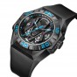 Reef Tiger Limited Watch Men Automatic Mechanical All Black Skeleton Waterproof Rubber Strap RGA6912-BBLR