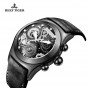 Reef Tiger/RT Men's Skeleton Fashion PVD Sport Watch for Men Unique Watch With Solid Steel Quartz Watches RGA792