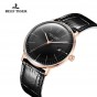 Reef Tiger/RT Men Luxury Brand Automatic Watch Leather Strap Blue Dial Rose Gold Casual Watches RGA8215