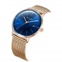 Reef Tiger/RT Top Brand Luxury Blue Dial Thin Watch for Men Rose Gold Watch Waterproof Automatic Men's Watches RGA8215