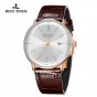Reef Tiger/RT Men Luxury Brand Automatic Watch Leather Strap Blue Dial Rose Gold Casual Watches RGA8215-PWS