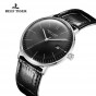 Reef Tiger/RT Luxury Brand Ultra Thin Watch Men Leather Strap Steel Automatic Watches Waterproof RGA8215-PBB